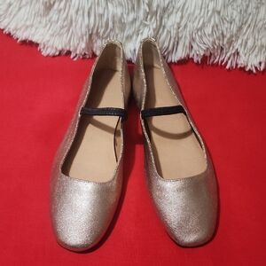 Madewell The Greta Ballet Gold Mary Jane
